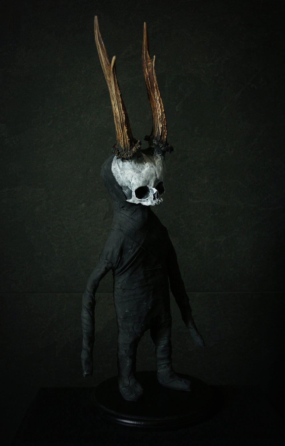 Sculpture "Horned fetal forest spirit Anth 1st" - mixed media sculpture