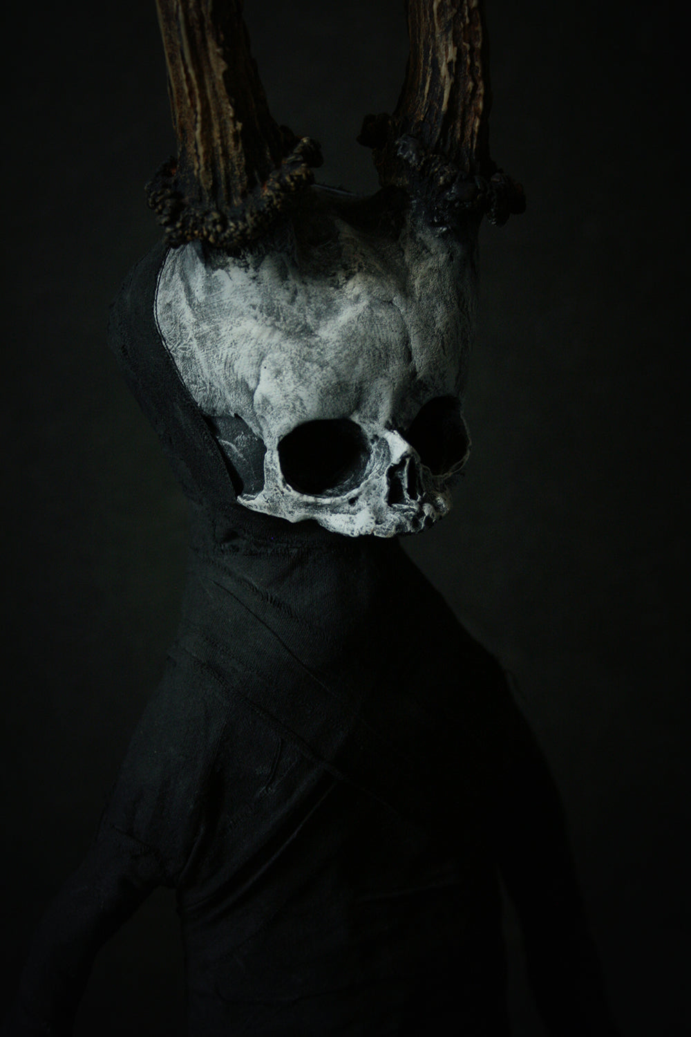 Sculpture "Horned fetal forest spirit Anth 1st" - mixed media sculpture