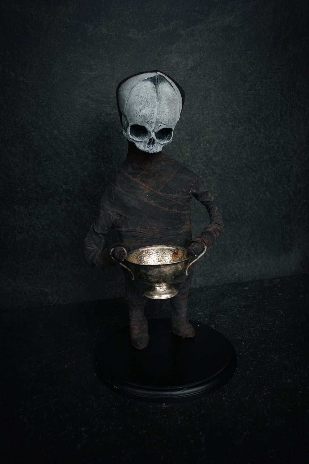 Sculpture "Luci the cup-holder" - mixed media sculpture