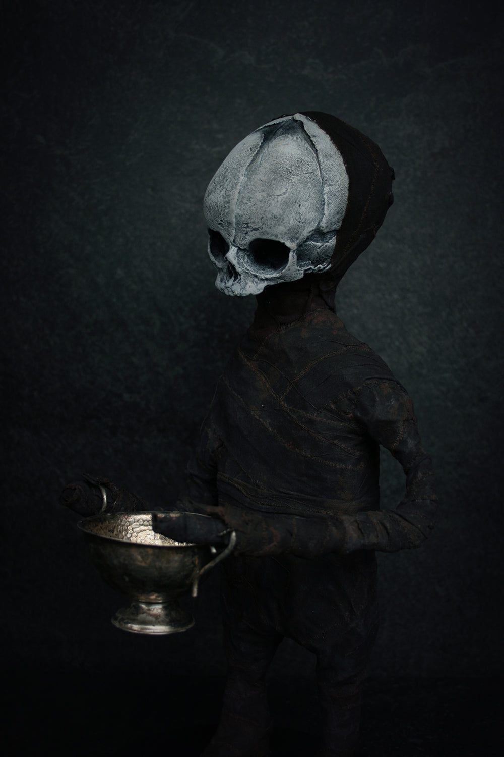 Sculpture "Luci the cup-holder" - mixed media sculpture