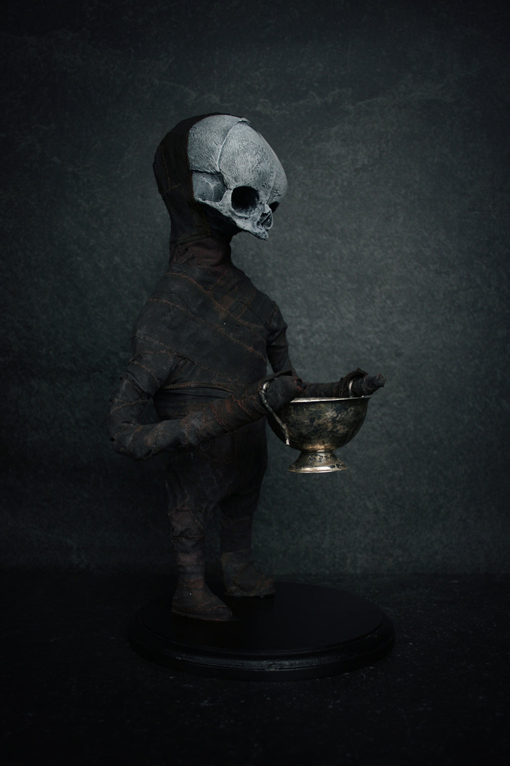 Sculpture "Luci the cup-holder" - mixed media sculpture