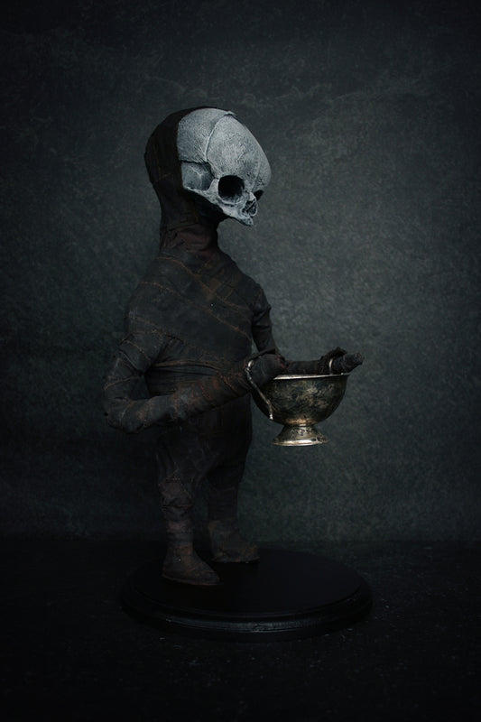 Sculpture "Luci the cup-holder" - mixed media sculpture