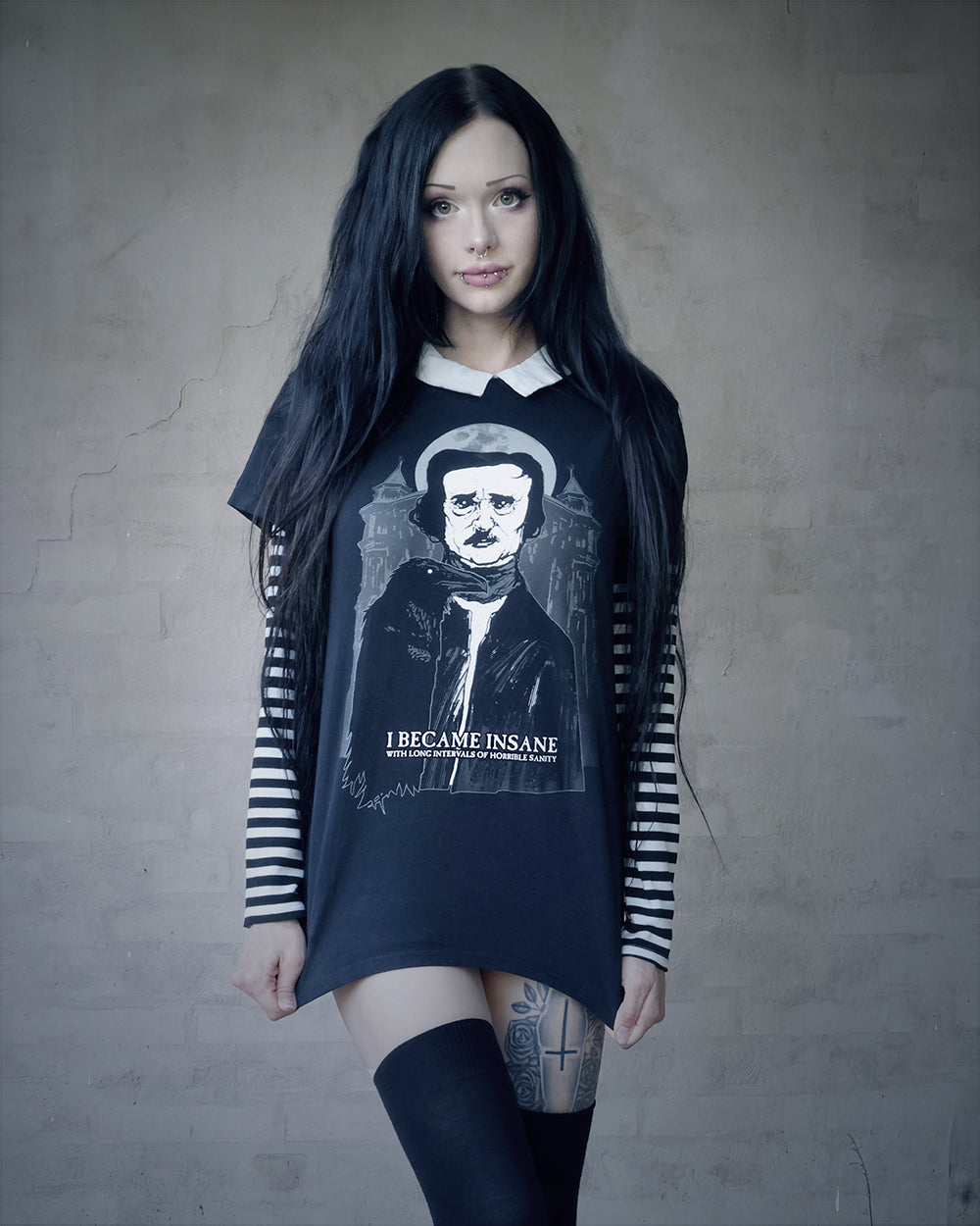 Edgar Allan Poe, I became insane - T-shirt