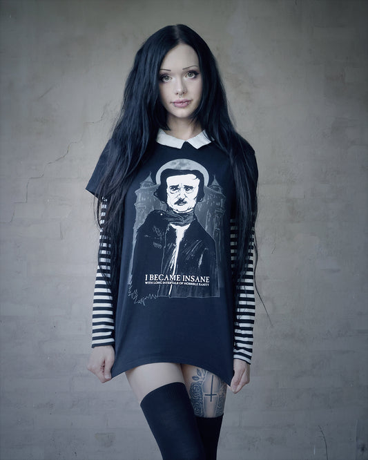 Edgar Allan Poe, I became insane - T-shirt