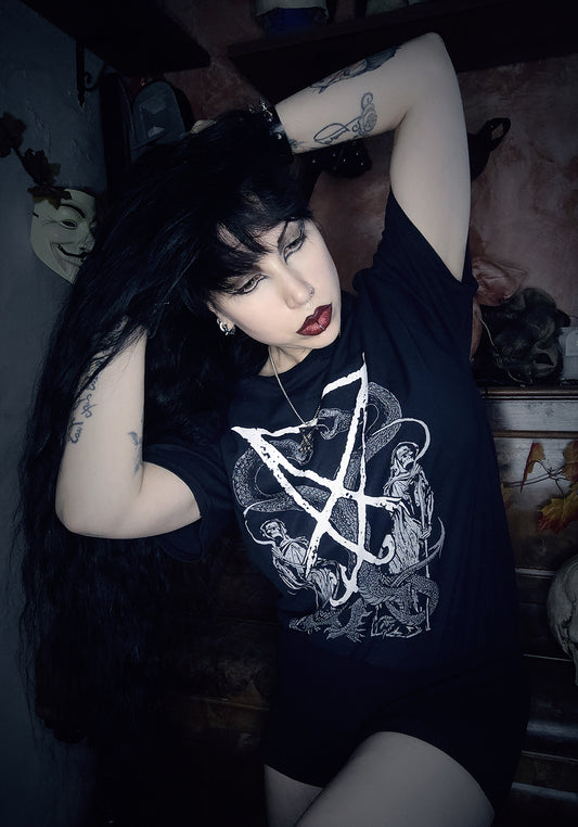 Lucifer seal and the 2 headed serpent - T-shirt