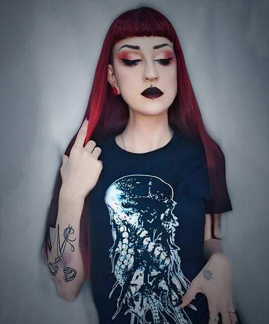 Cthulhu skull with tentacles - T-shirt female fitted