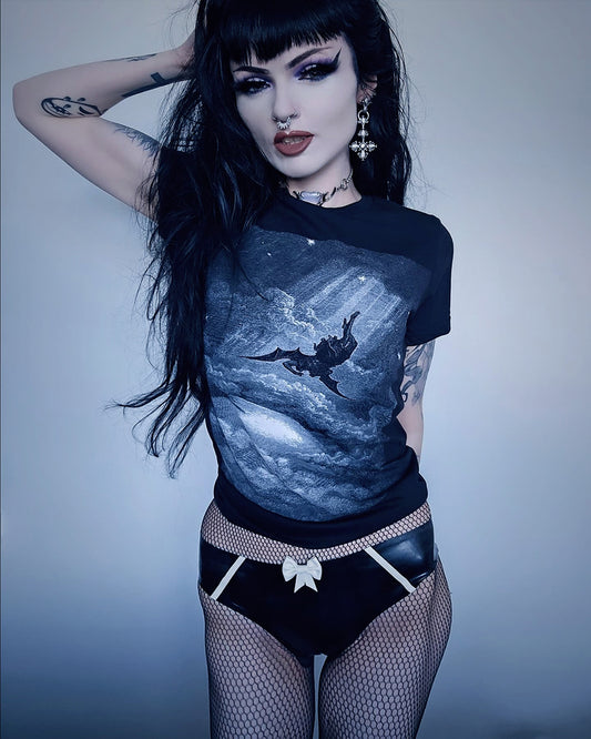 Fall of Lucifer, Satan, by Gustave Doré - T-shirt female fitted