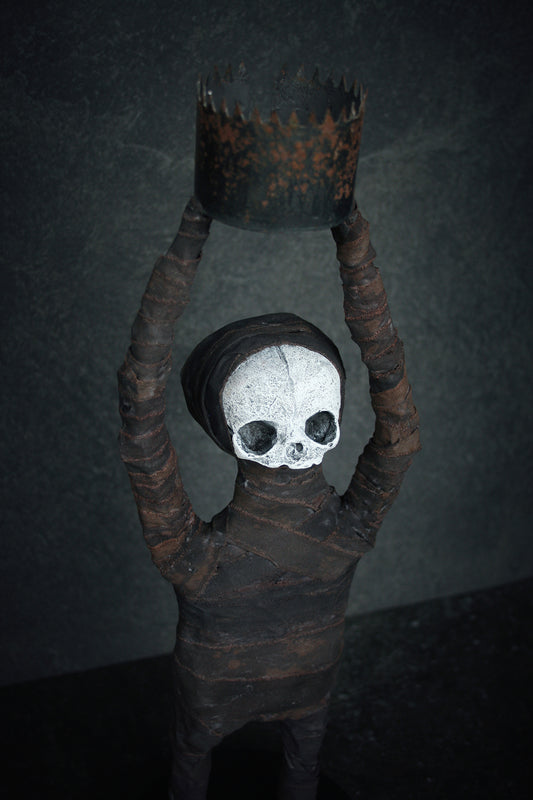 Sculpture "Lucy the lightbringer" - mixed media sculpture