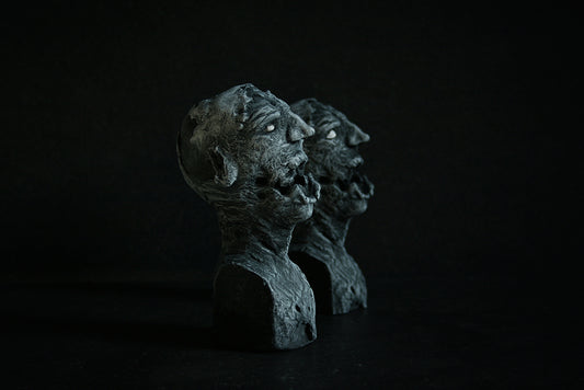 Handsculpted, handcast and painted bust "Undead bust 01" - SCULPTURE