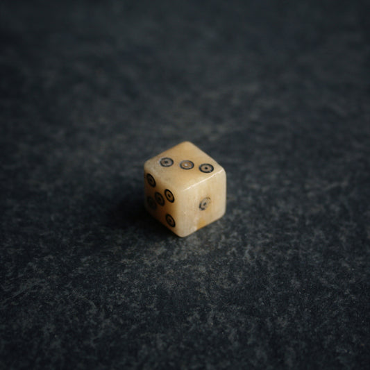 Bone dice 6 sides, made after a model from the Viking age - RITUAL ITEM