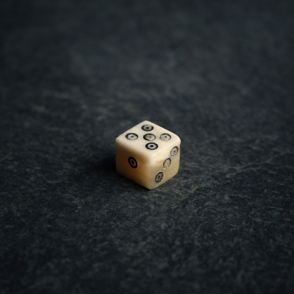 Bone dice 6 sides, made after a model from the Viking age - RITUAL ITEM