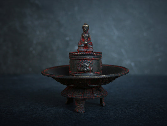 Incense plate burner, antique finish - RITUAL ITEM