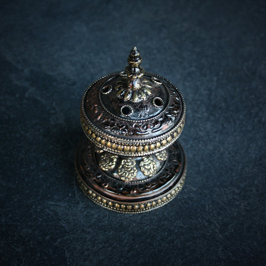 Incense burner, stupa burner, antique finish - RITUAL ITEM