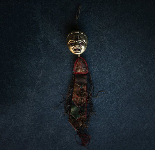 Mahakala demonic face, wall hanger with strap - RITUAL ITEM