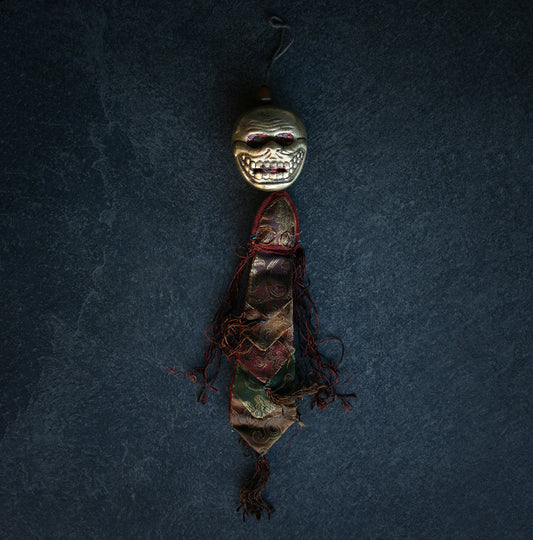 Citipati skull wall hanger with strap - RITUAL ITEM