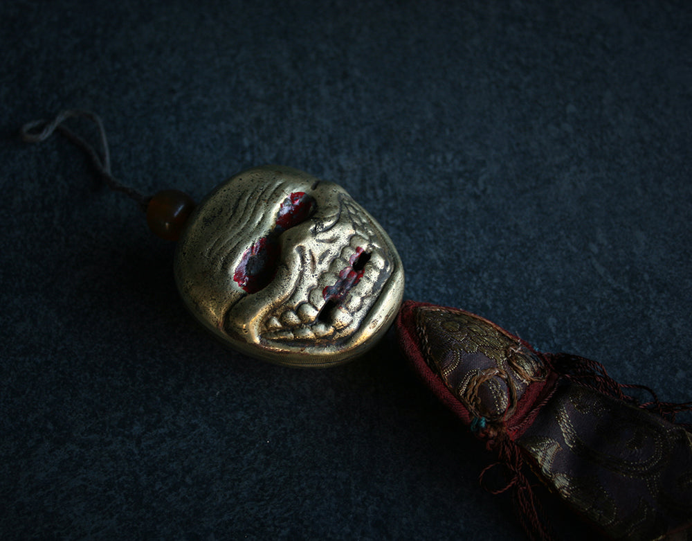 Citipati skull wall hanger with strap - RITUAL ITEM