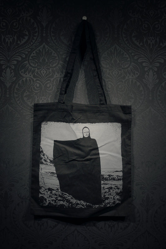 Death, Döden, Seventh seal, sjunde inseglet, grey on black - TOTE BAG