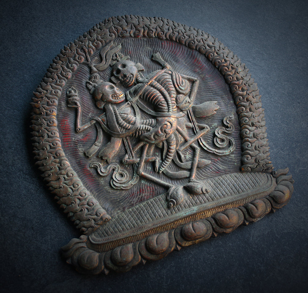 Citipati, Chitipati metal wall hanger, grand altar tablet VERSION A - RITUAL ITEM