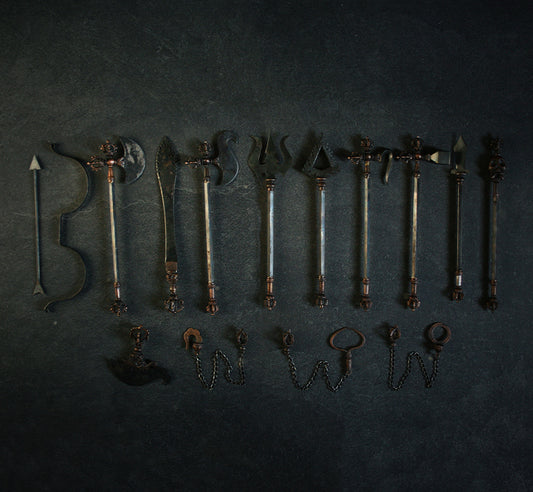 Ritual weapon 15 pc tool set, black edition Buddist ritual weapons large set - RITUAL ITEM