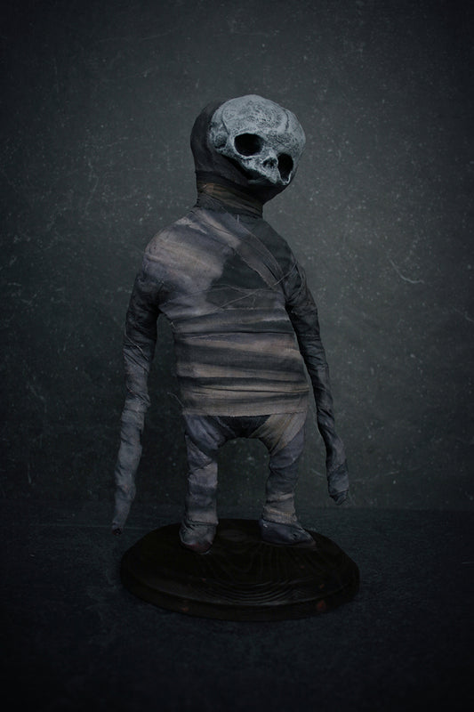 Sculpture "Enkelle" A simple boy - mixed media sculpture