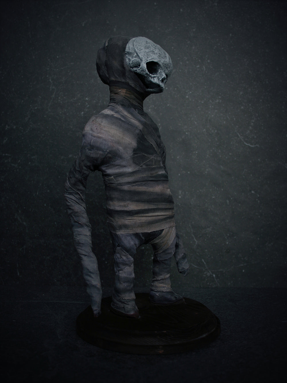 Sculpture "Enkelle" A simple boy - mixed media sculpture