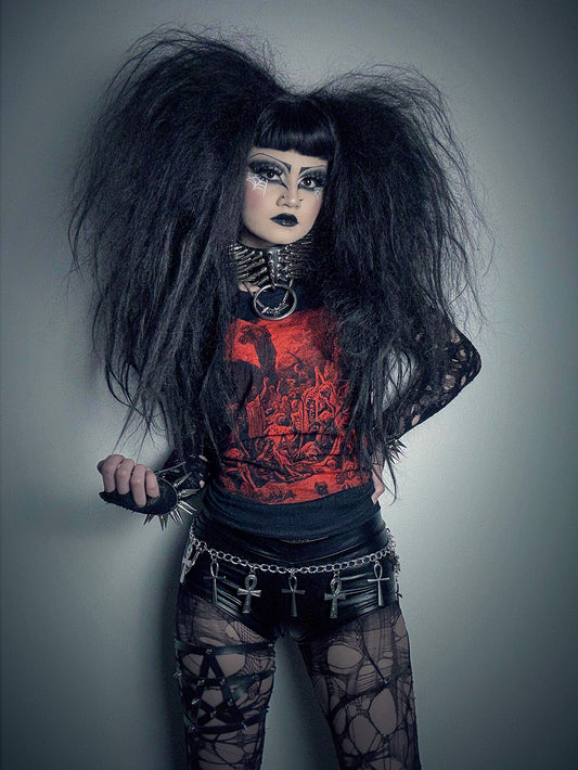 The Vision of the Valley of Dry Bones, valley of the dead, RED version, Gustave Doré, Gustave Dore illustration - T-shirt female fitted