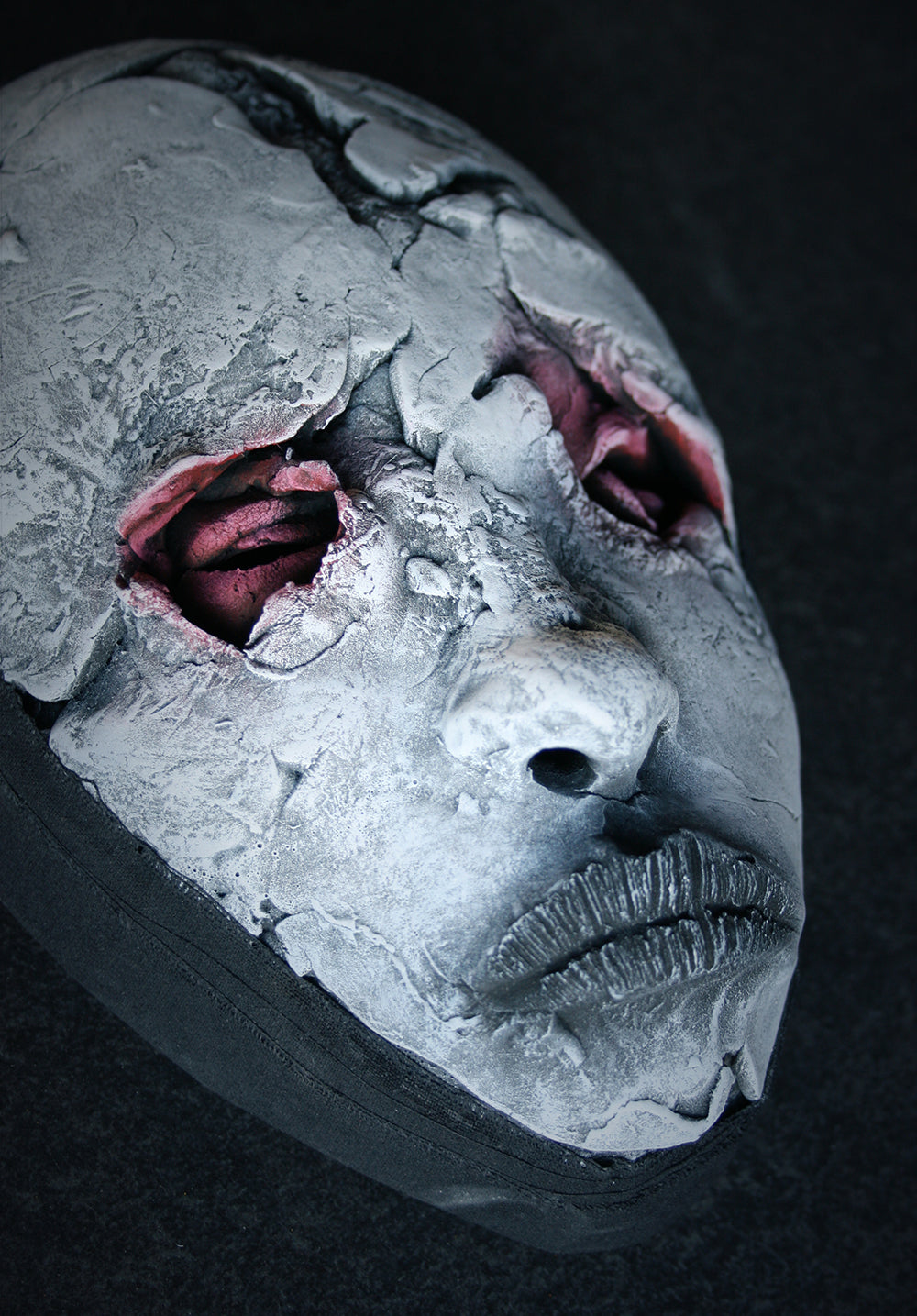 Ceramic sculpture mask "Double meat eyes" - SCULPTURE