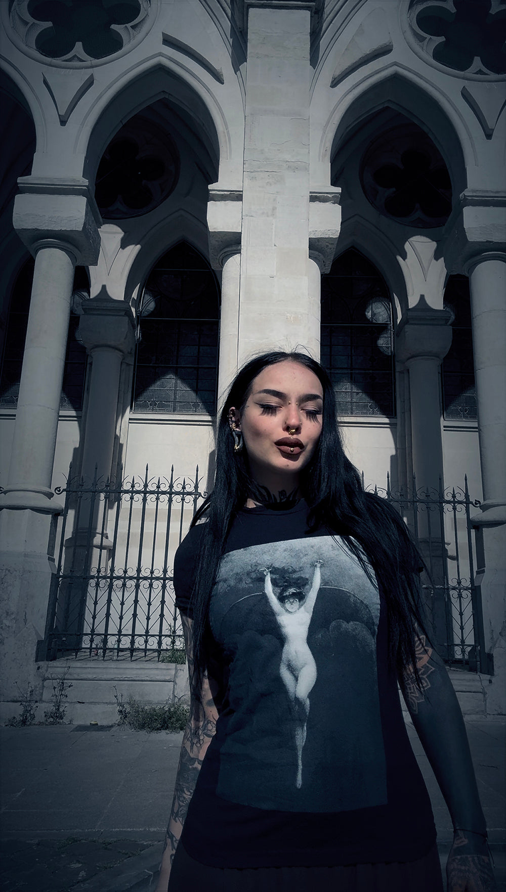The Bat-Woman (La Femme Chauve-Souris), Albert Joseph Pénot - T-shirt female fitted