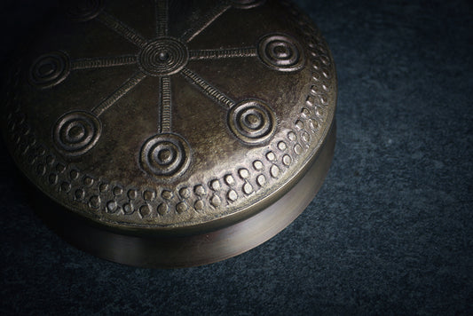Bronze Age bowl with ornaments smaller version, historical replica from Bronze Age findings - RITUAL ITEM
