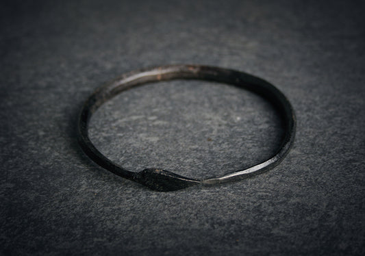 Handforged IRON Jormungandr Ouroboros viking ring bracelet - RITUAL ITEM