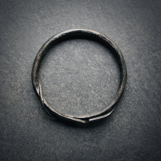 Handforged IRON Jormungandr JOTUN ring - RITUAL ITEM