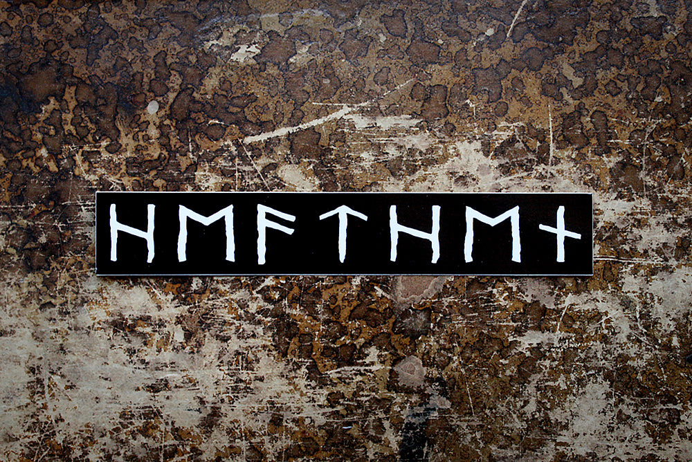 Old asatru belief spelled out in runes - vinyl STICKER