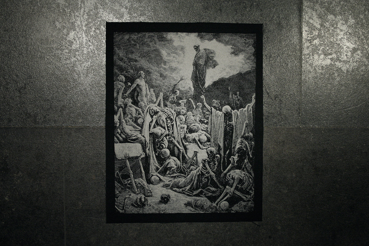 Vision of the Valley of Dry Bones, Gustave Dore illustration - BACKPATCH