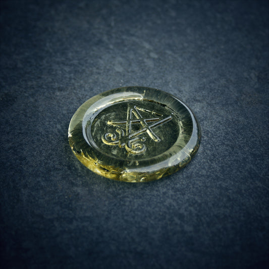 Glass sigil, Seal of Lucifer - RITUAL ITEM