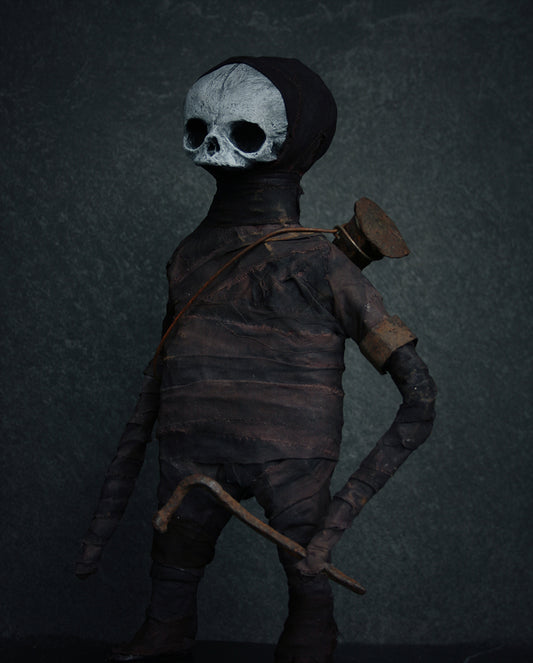 Sculpture "Midget Hammer boi" - mixed media sculpture