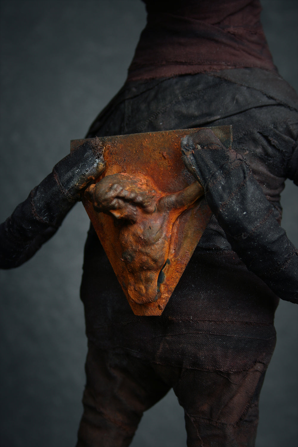 Sculpture "Rust-Jesus" - mixed media sculpture
