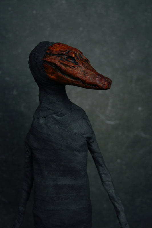 Sculpture "Sobek 1" - mixed media sculpture