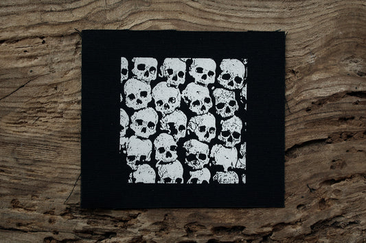 Skull pile - screen printed PATCH