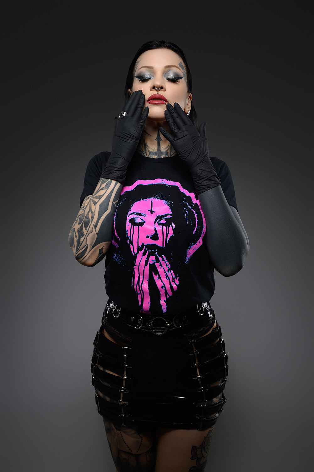 Pink Cross - T-shirt female fitted