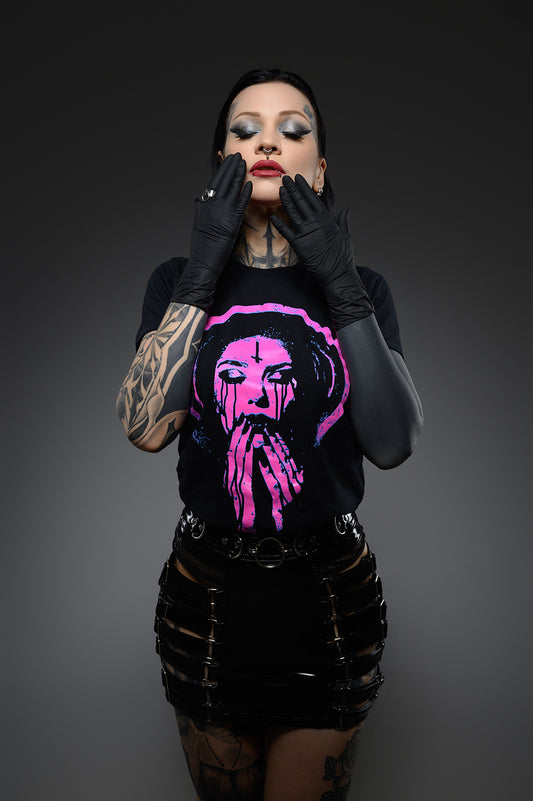 Pink Cross - T-shirt female fitted