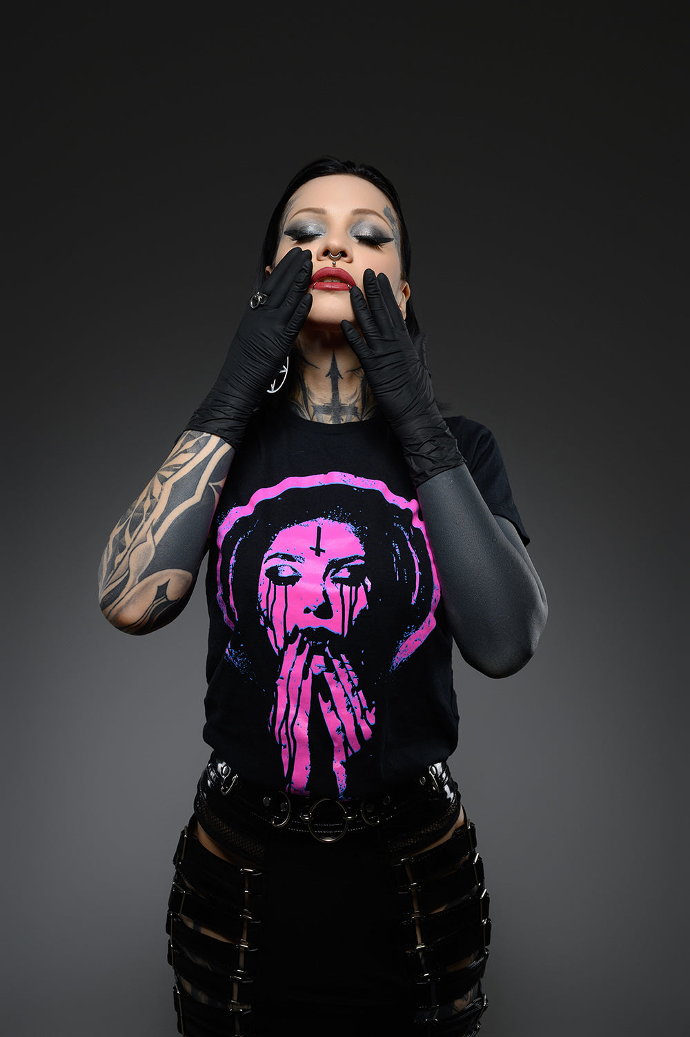 Pink Cross - T-shirt female fitted