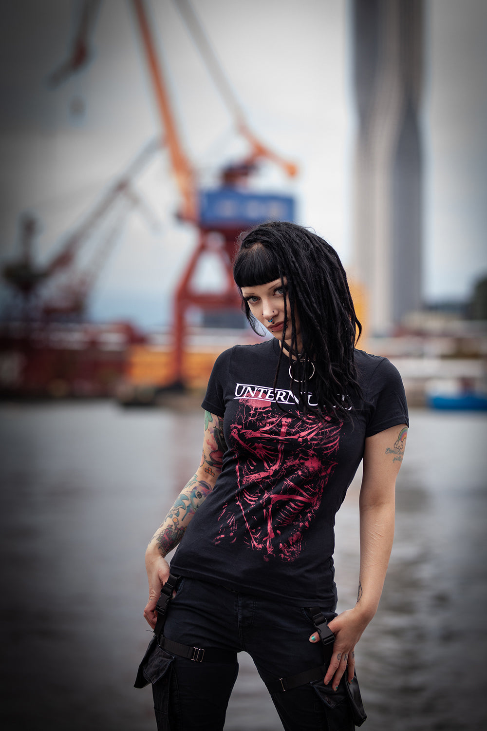 Unter Null "Skeletons", official merchandise - T-shirt female fitted