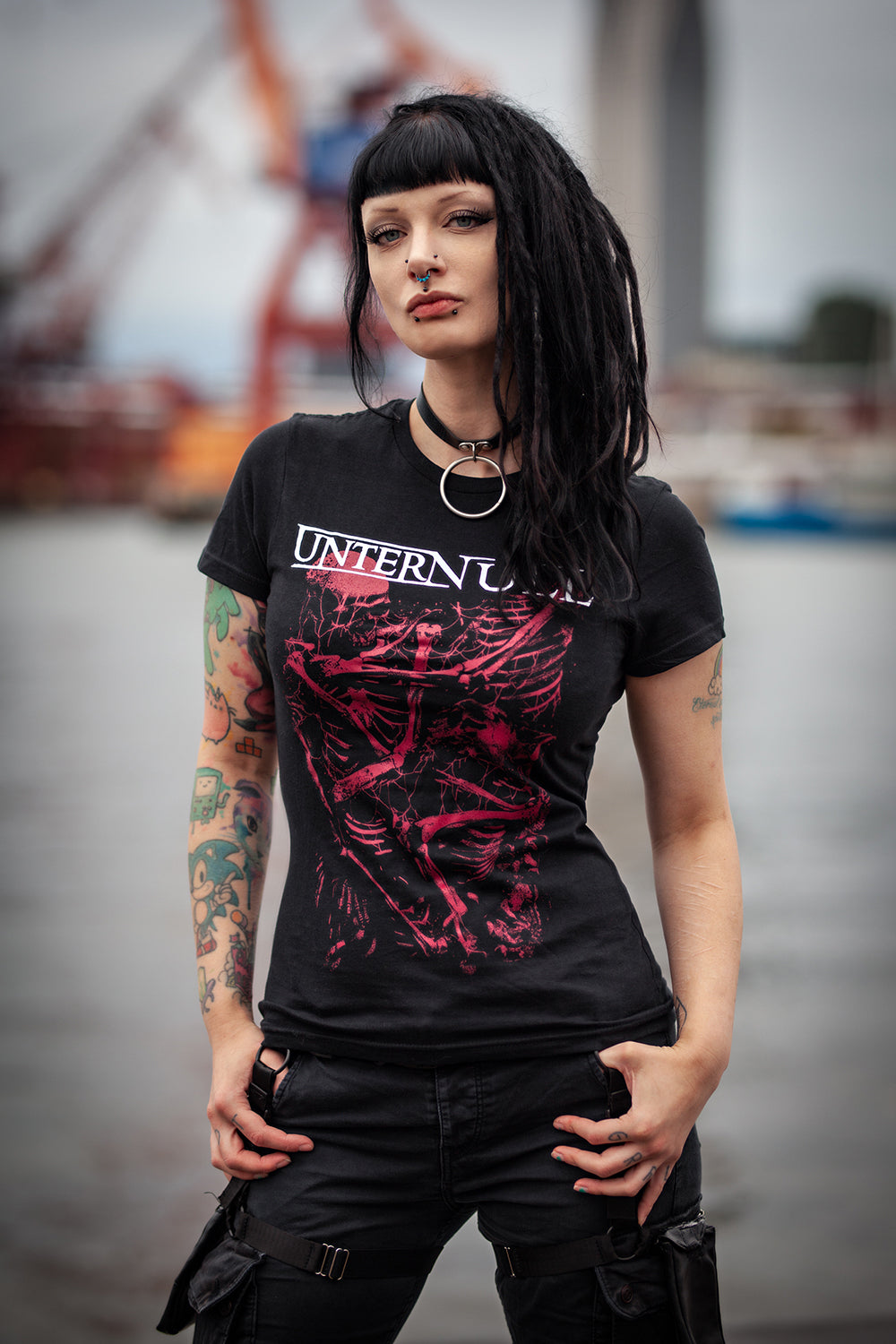 Unter Null "Skeletons", official merchandise - T-shirt female fitted