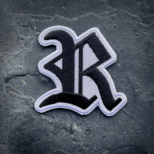 R alphabet patch, the letter "R" Old English - PATCH