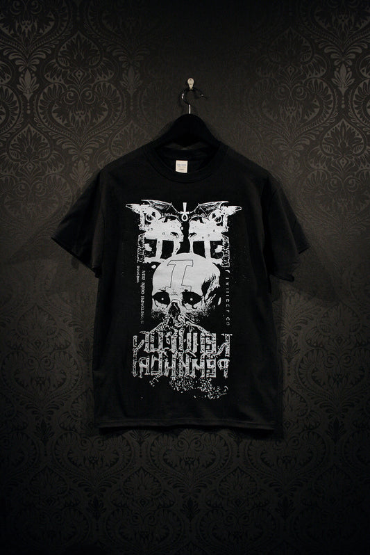 Skull with inverted Ankh - T-shirt