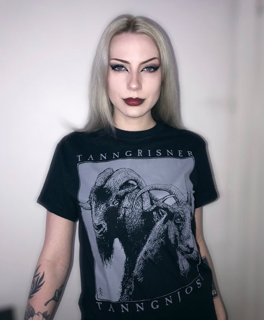 Tanngrisner and Tanngnjost, the goats of Thor, rune tshirt - T-shirt