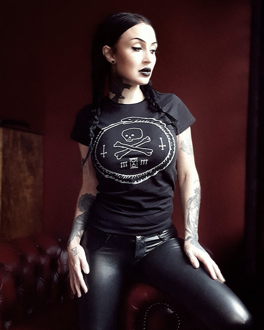 Ouroboros with skull, memento mori - T-shirt