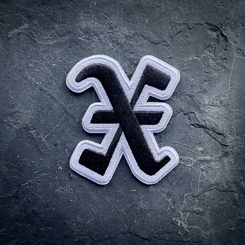 X alphabet patch, the letter "X" Old English - PATCH
