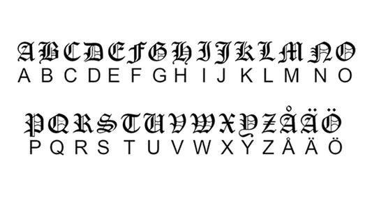 D alphabet patch, the letter "D" Old English - PATCH