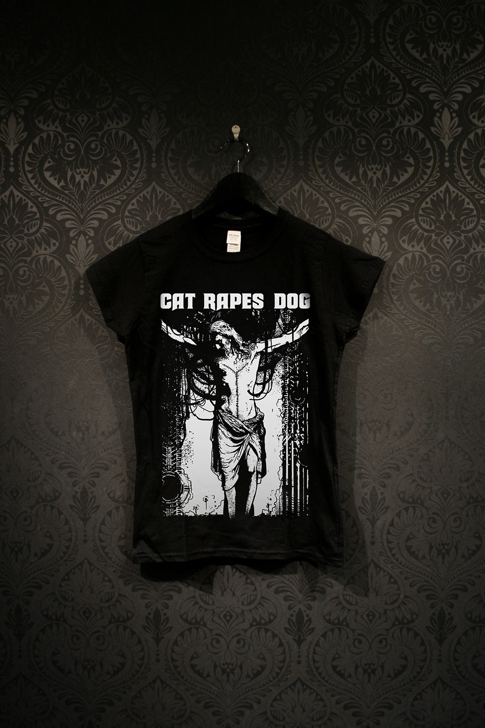 Cat Rapes Dog "Speeding Jesus", official merchandise - T-shirt female fitted